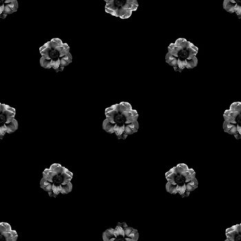 Dark Flowers Motif Seamless Pattern