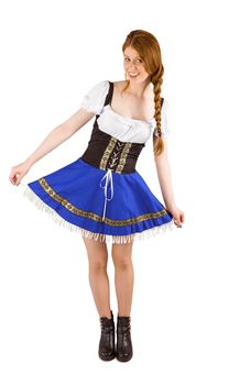 Oktoberfest girl spreading her skirt
