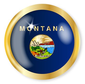 Montana Flag Button