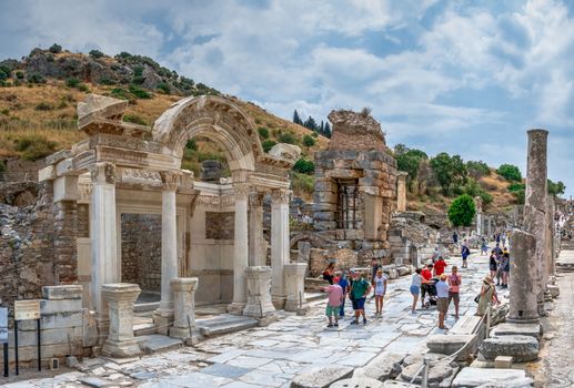 Temple of Hadrian in the ancient Ephesus, Turkey