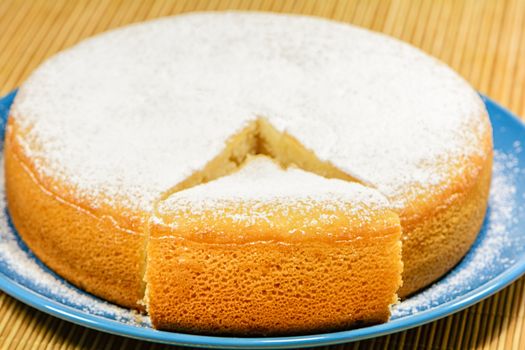 Food photo of delicious freshly baked semolina cake