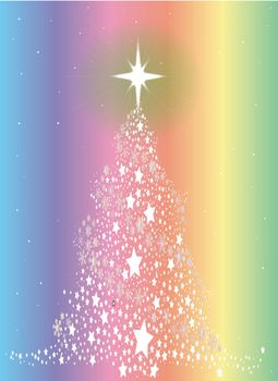 Star Spangled Rainbow Christmas Tree