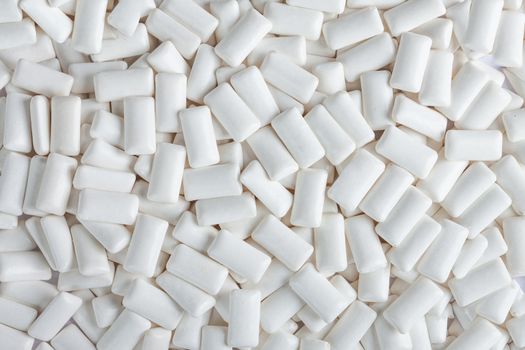 a pile of white chewing gum