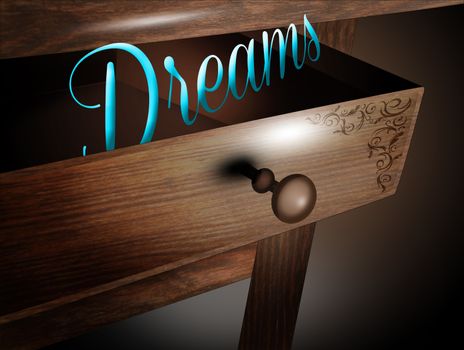 illustration of dreams in the drawer