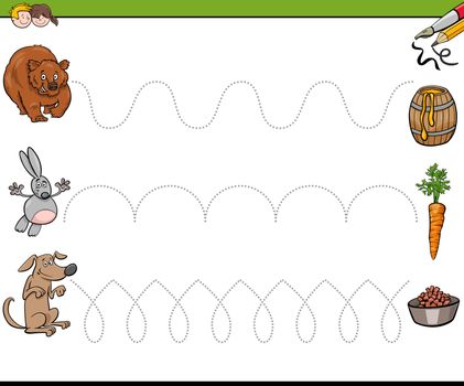 trace lines writting skills workbook for kids