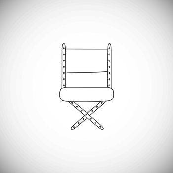 Operator chair icon in line style for different design.