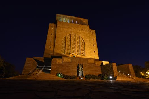 The Voortrekker Monument National Heritage At Night