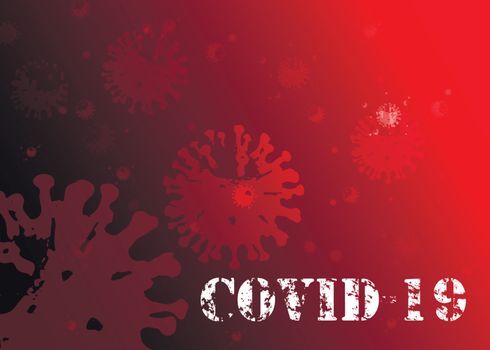 Coronavirus nCoV denoted is single-stranded RNA virus. Background danger symbol vector illustration.Novel Coronavirus 2019-nCoV . Virus Covid 19-NCP