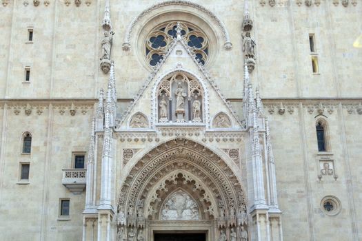 Zagreb Cathedral entrance portal, Croatia