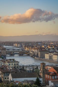 Overlooking Florence Italy from Piazzale Michelangelo