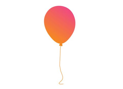 vector pastel gradient pink to orange gathering event air balloo