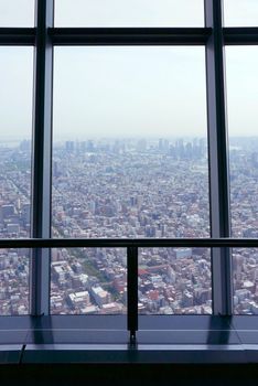 Japan Tokyo city top view from tower