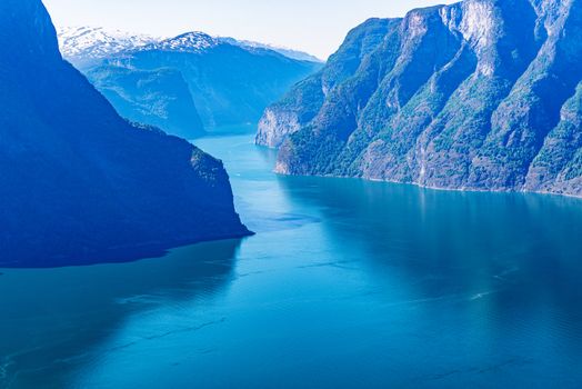 Aerial view on Sognefjord, Norway