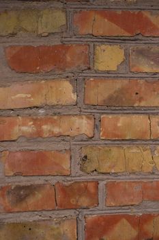 Old orange brick wall pattern. Brick background. Good wallpaper.