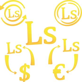 Latvian Lat currency symbol icon of Latvia