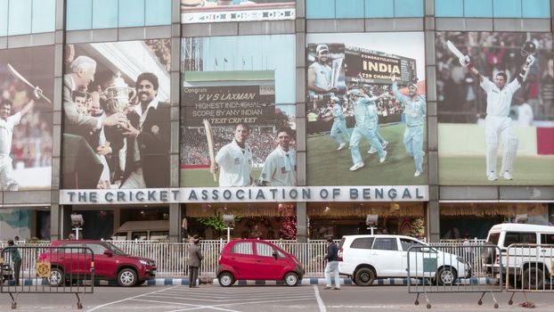 Entrance Gate of iconic cricket stadium Eden Gardens crickets ground, oldest stadium venue of IPL franchise Kolkata Knight Riders for Test ODI T20I matches. Kolkata West Bengal India Asia Pac May 2019