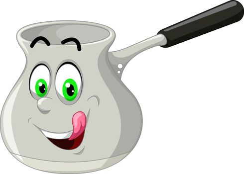 Funny Grey Stainless Steel Boiling Pan Cartoon