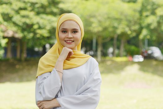 Cheerful Muslim girl