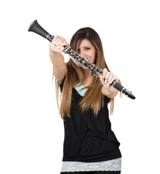 woman with clarinet