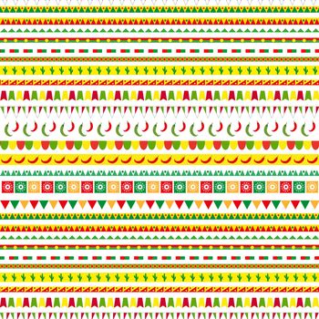 Cinco de Mayo seamless pattern with a traditional ornament. Mexican ethnic, tribal endless background, texture. illustration.