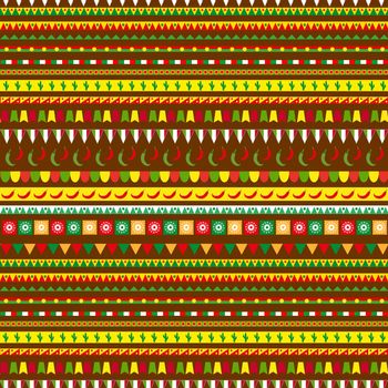 Cinco de Mayo seamless pattern with a traditional ornament. Mexican ethnic, tribal endless background, texture. illustration.