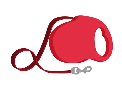Leash for cats, dogs, icon flat, cartoon style. Isolated on white background. illustration, clip-art.