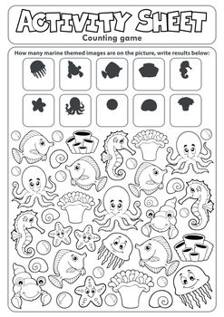Activity sheet counting game topic 2