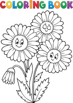 Coloring book daisy flower image 1