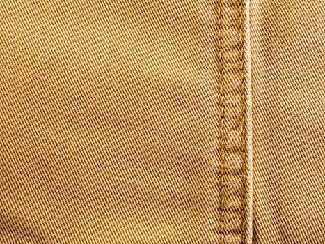Texture and seam of denim fabric