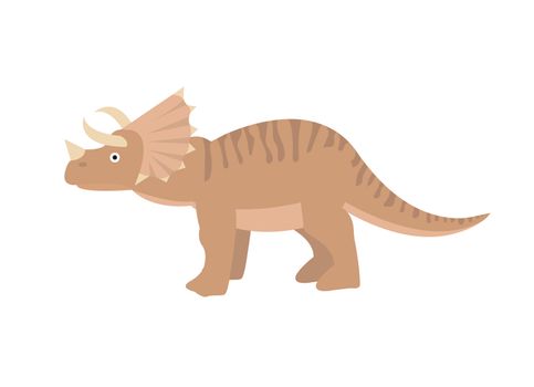 Triceratops icon flat style. Isolated on white background. illustration