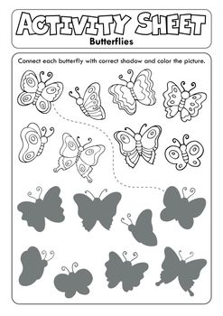 Activity sheet butterflies 1