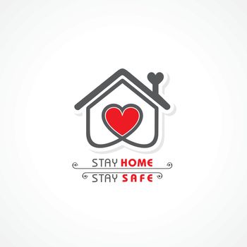 Illustration for Stay Home And Stay Safe Concept