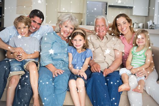 Composite image of family spending leisure time 
