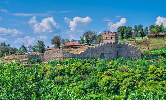 Fortification walls of Tsarevets fortress in Veliko Tarnovo, Bul