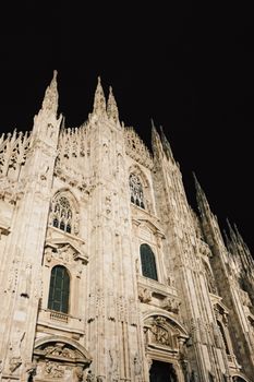 Milan Cathedral known as Duomo di Milano, historical building and famous landmark in Lombardy region in Northern Italy