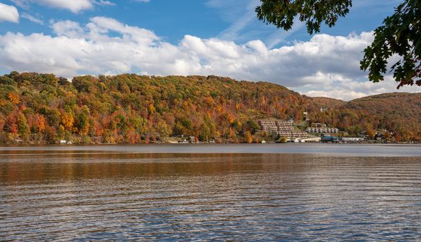 Fall colors on Cheat Lake in Morgantown West Virginia