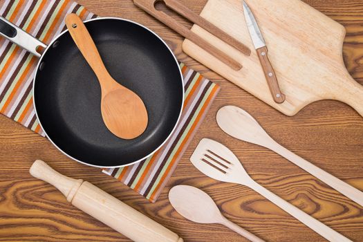 Background of kitchen utensils