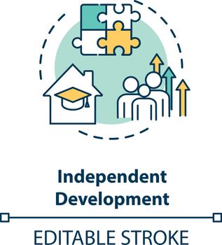 Independent development concept icon
