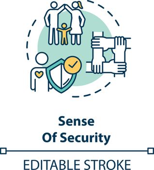 Sense of security concept icon