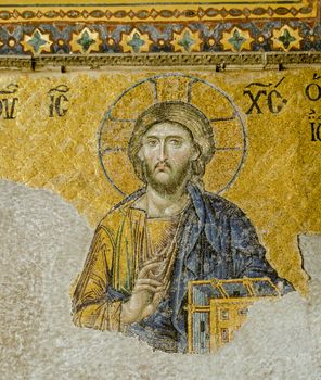 Byzantine mosaic of Jesus Christ