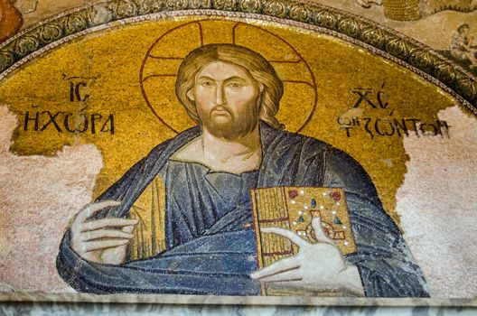 Byzantine Christ Pantocrator mosaic