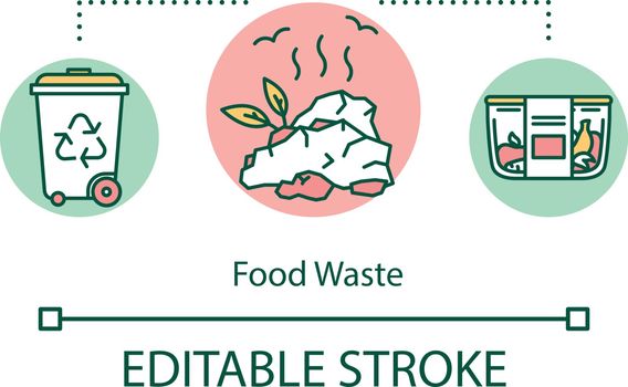 Food waste concept icon