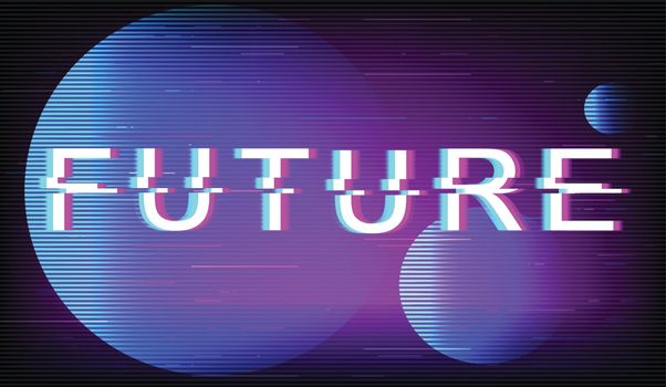 glitch phrase distorted future futurism modern