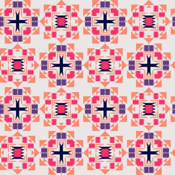 decorative tribal geometric seamless pattern.