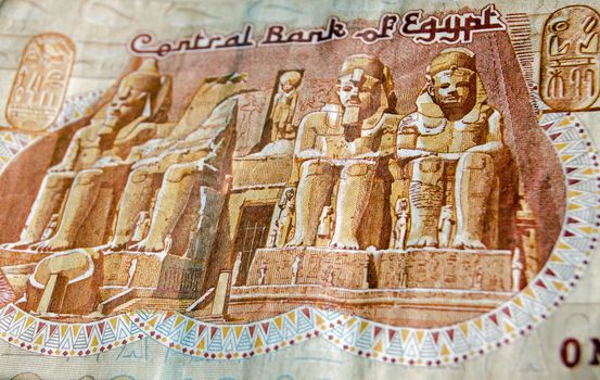 Abu Simble on Egyptian pound banknote