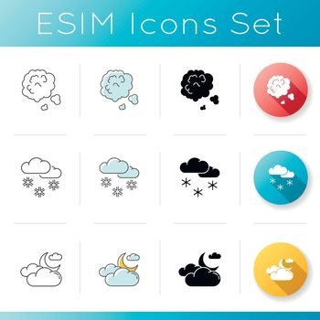 Meteorology icons set