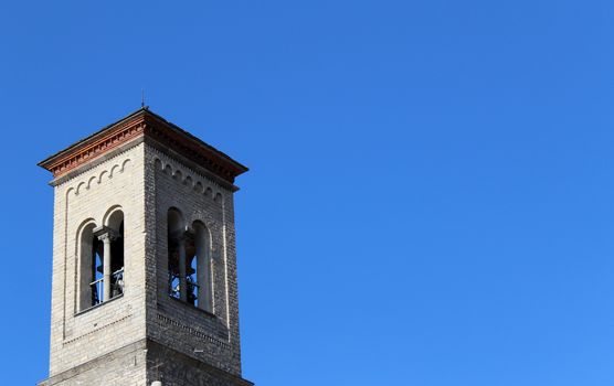 Romanesque italian bell tower