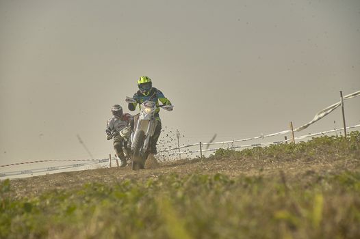 Enduro race in Countryside