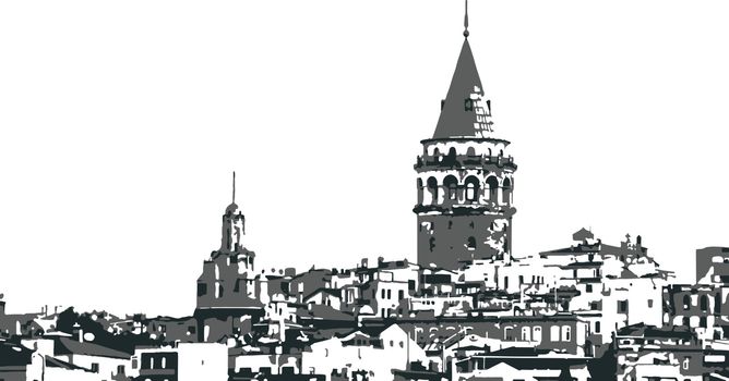Galata tower, the touristic symbol of istanbul