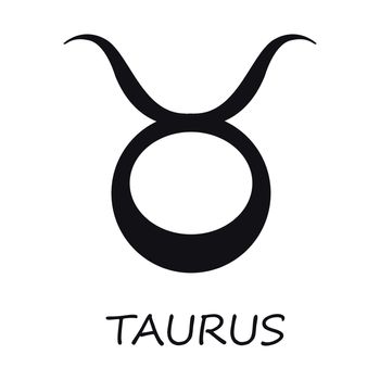Taurus zodiac sign black vector illustration. Celestial bull esoteric earth silhouette symbol. Astrological constellation. Horoscope month prediction chart element. Isolated glyph icon